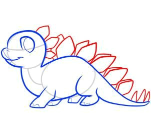 Drawing Ng Cartoon Dinosaurs How to Draw A Stegosaurus for Kids Drawing Lessons