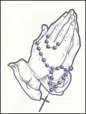 Drawing Of 2 Hands Praying Hands W Rossary Temporaray Tattoo by Tattoo Fun 3 95 This