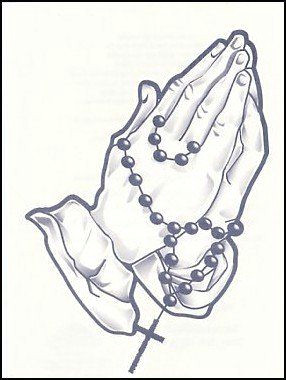 Drawing Of 2 Hands Praying Hands W Rossary Temporaray Tattoo by Tattoo Fun 3 95 This