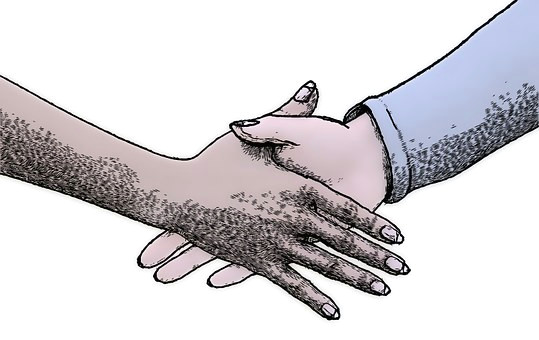 Drawing Of 2 Hands Shaking Shaking Hands Images A Pixabay A Download Free Pictures
