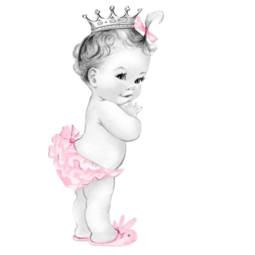 Drawing Of A Baby Girl Adorable Pink Princess Baby Girl Shower Cutout Mary Poppins