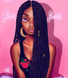 Drawing Of A Black Girl with Braids 59 Best Natural Hair Black Art Images Black Women Art Afro Art