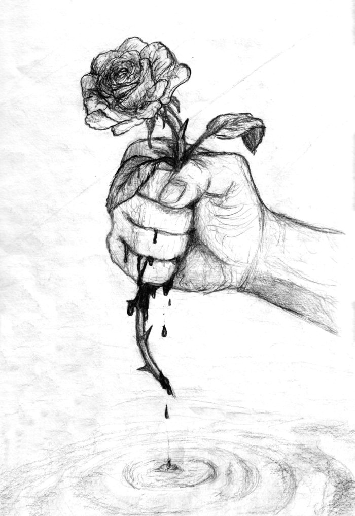 Drawing Of A Bleeding Rose A 1001 Images Du Dessin Au Fusain Et Les Techniques A Adopter