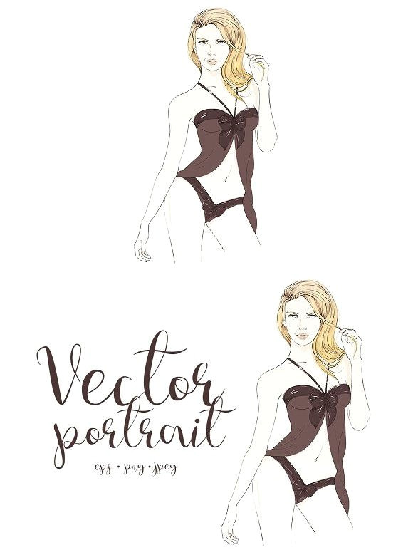 Drawing Of A Blonde Girl Blonde Girl In Brown Underwear Glamour Design Pinterest