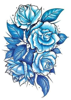 Drawing Of A Blue Rose 47 Best Blue Rose Tattoos Images Awesome Tattoos Blue Tattoo