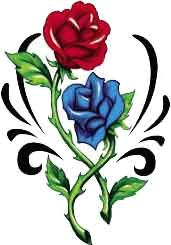 Drawing Of A Blue Rose Red Blue Rose Tattoo Tattooforaweek Red Rose Pintura
