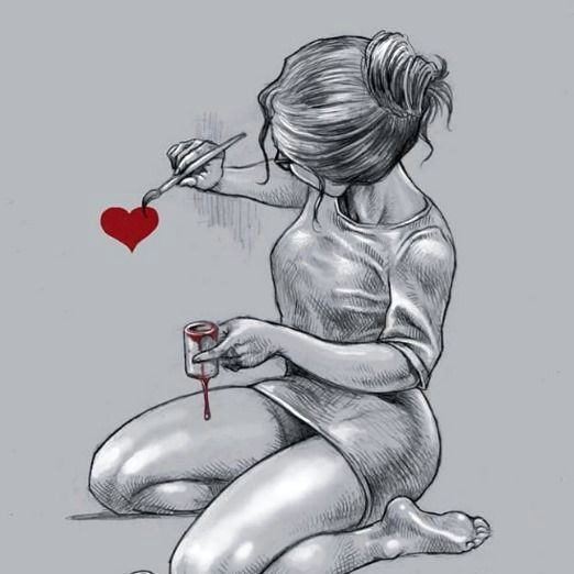 Drawing Of A Broken Girl Painting Love Tile Tile Pinterest Drawings Art and Art Drawings