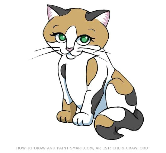 Drawing Of A Calico Cat Calico Cat Clip Art Crazy Cat Lady Cats Drawings Cartoon