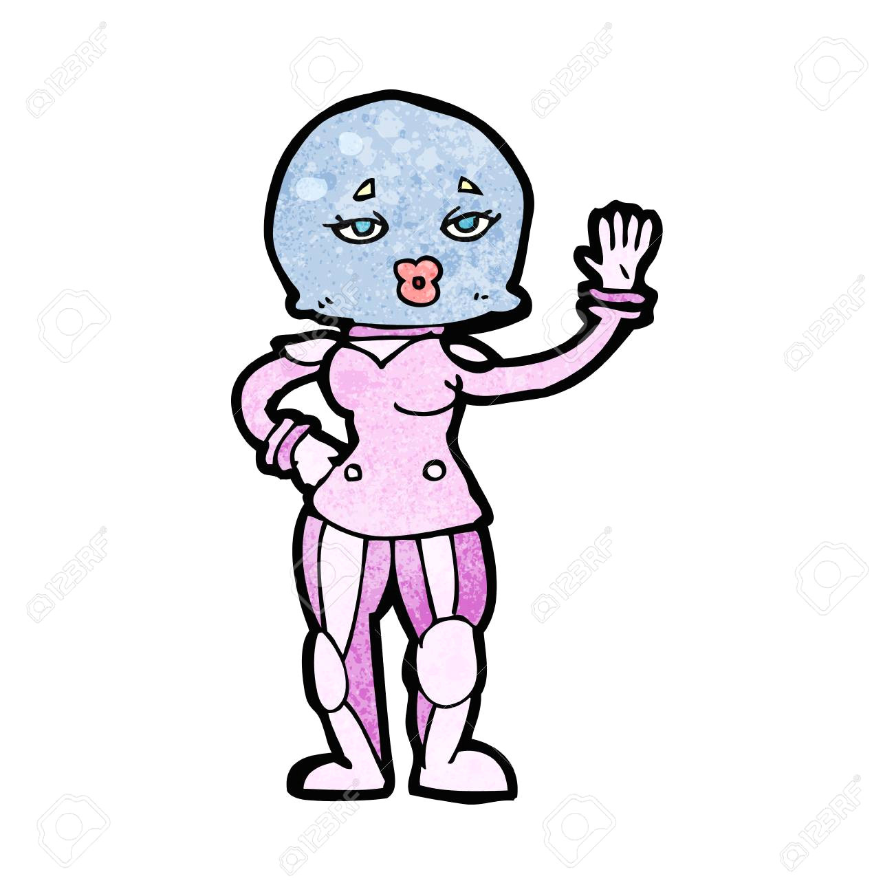 Drawing Of A Cartoon astronaut Cartoon Female astronaut Royalty Free Cliparts Vectors and Stock