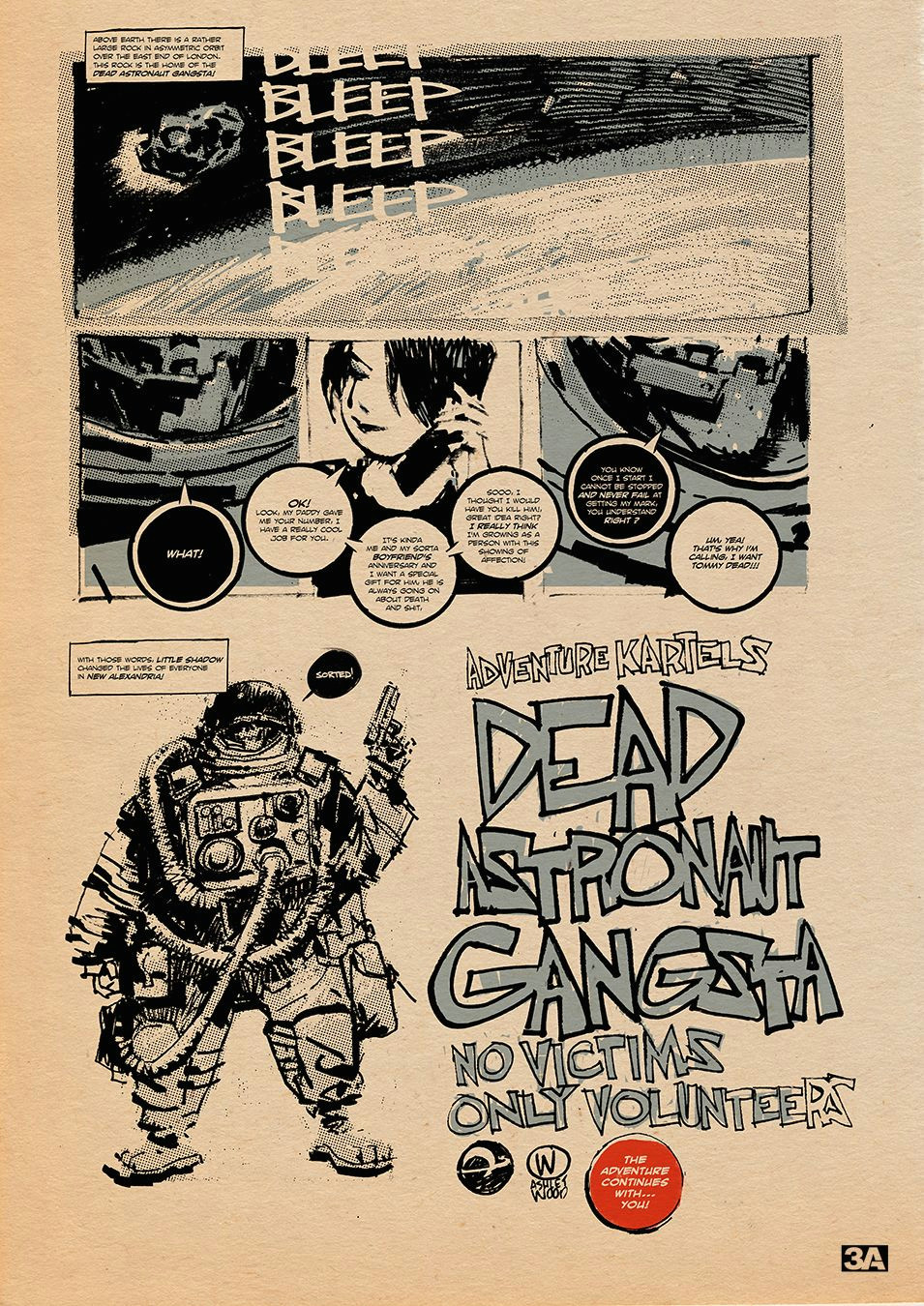 Drawing Of A Cartoon astronaut Dead astronaut Gangsta Comic Anime Manga Comics Scifi