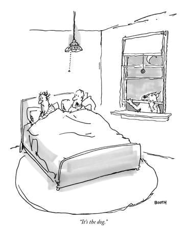 Drawing Of A Cartoon Bed Premium Giclee Print It S the Dog New Yorker Cartoon by George