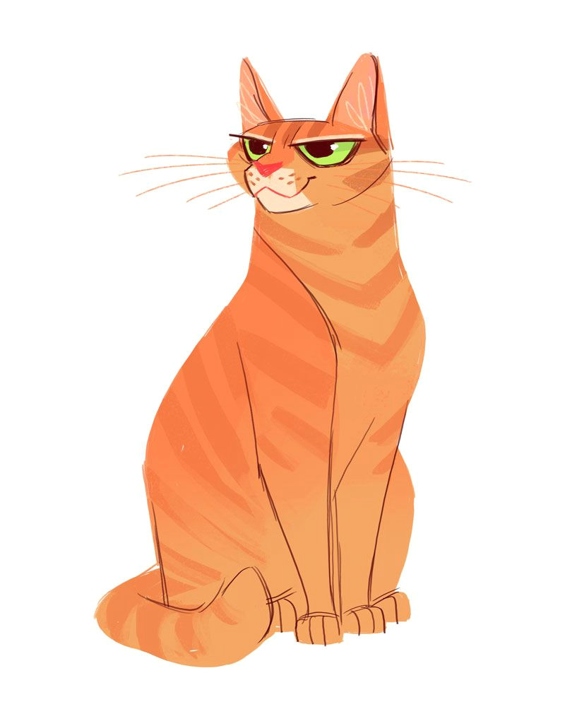 Drawing Of A Cartoon Cat Daily Cat Drawings 636 orange Tabby Cat Cartoons Dessin Chat