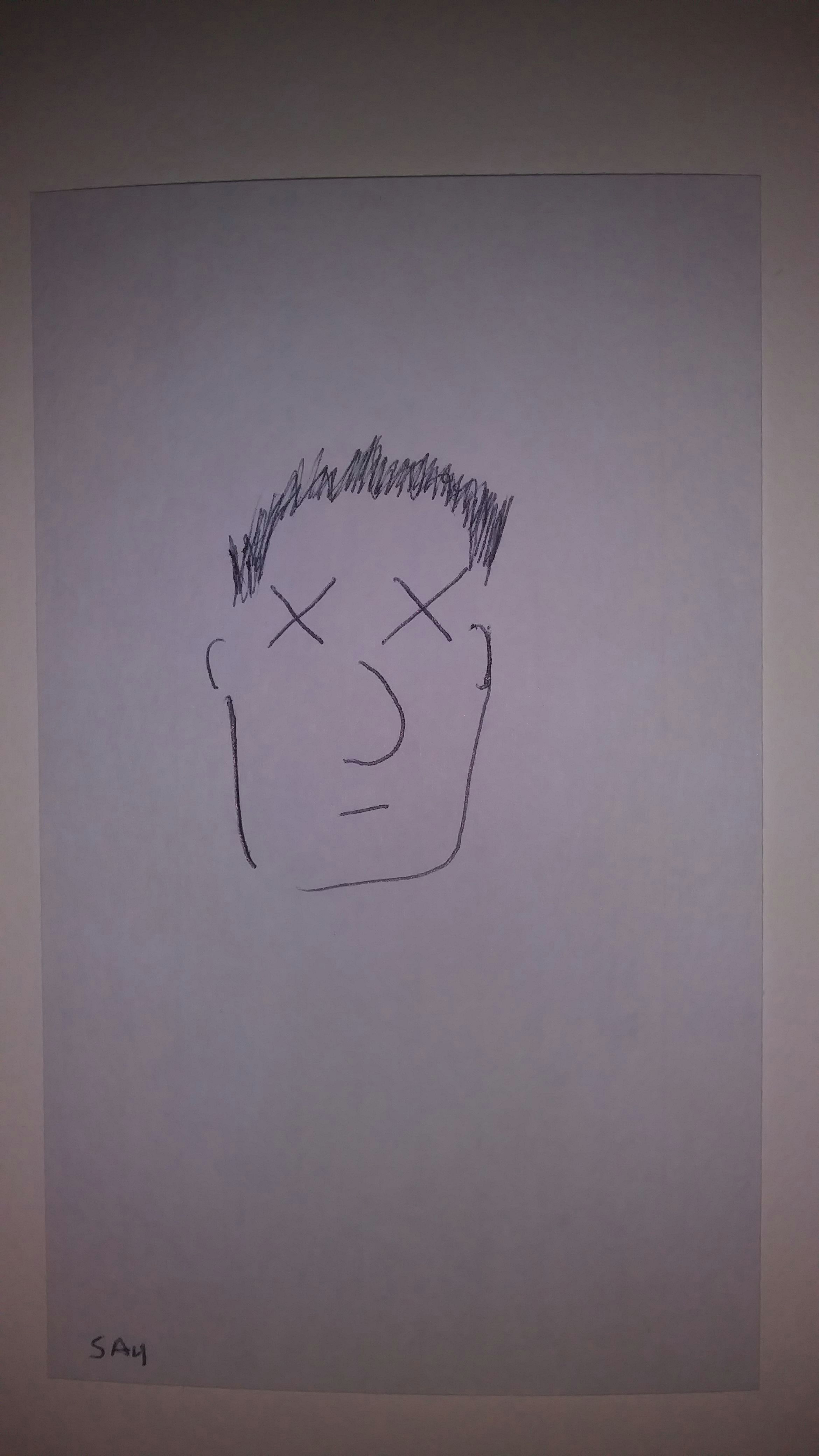 Drawing Of A Cartoon Guy 8 8 2018 Cartoon Guy Face with Crossed Out Dead Eyes Sketch