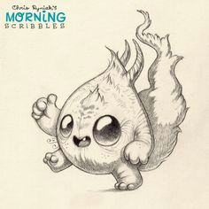 Drawing Of A Cartoon Monster 56 Best Morning Scribbles Images Doodles Monsters Draw