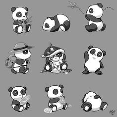 Drawing Of A Cartoon Panda 33 Best Panda Drawing Images Panda Drawing Panda Bears Cute Panda