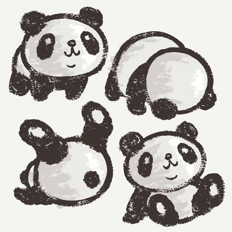 Drawing Of A Cartoon Panda Panda by toru Sanogawa Via Behance Posters Panda Drawing Panda