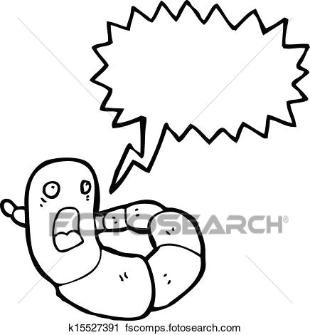 Drawing Of A Cartoon Worm Clipart Of Cartoon Earthworm K15527391 Search Clip Art