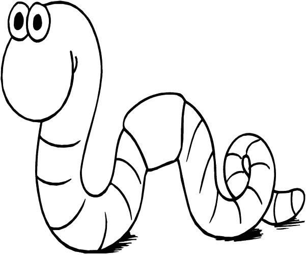 Drawing Of A Cartoon Worm Worm Clip Art Black and White Google Search Daycare Board