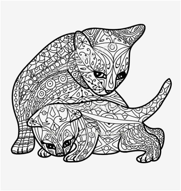Drawing Of A Cat Black and White Unique Black Cat Coloring Pages Uaday org