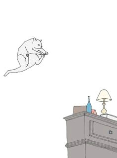 Drawing Of A Cat Jumping 58 Best Cat Images Drawings Sketches Of Animals Animal Drawings
