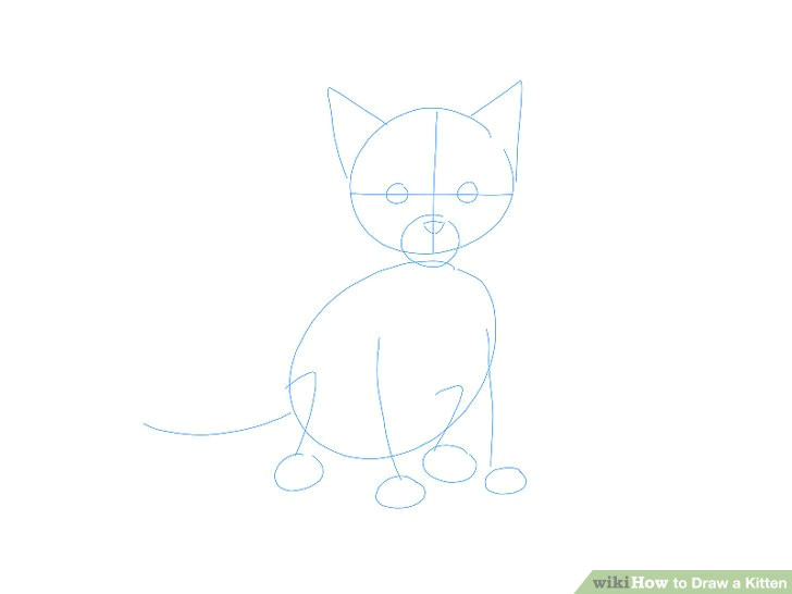Drawing Of A Cat Lying Down 4 Ways to Draw A Kitten Wikihow