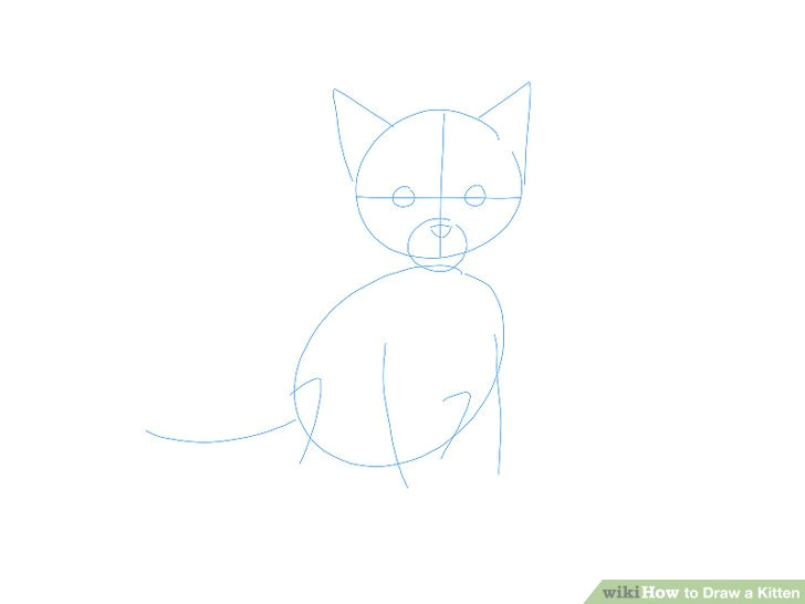 Drawing Of A Cat Playing 4 Ways to Draw A Kitten Wikihow