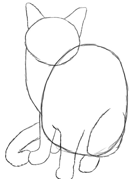 Drawing Of A Cat Tail How to Draw A Cat Drawing Painting Drawings Cat Drawing Art