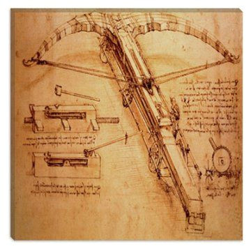 Drawing Of A Catapult Giant Catapult C 1499 by Leonardo Da Vinci Canvas Painting Art
