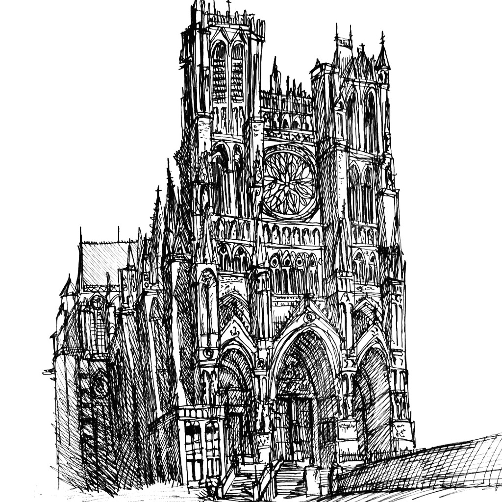 Drawing Of A Cathedral Cathedral Drawing My New Love for Black and White Drawings