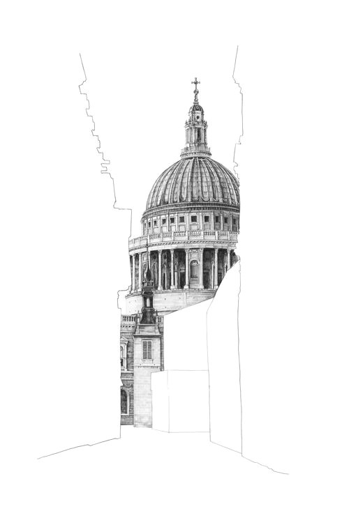 Drawing Of A Cathedral Minty Sainsbury St Paul Cathedral No 1 Etc Pinterest