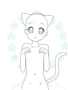 Drawing Of A Chibi Cat Girl Anime Chibi Poses