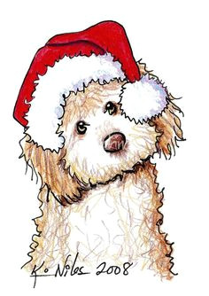 Drawing Of A Christmas Dog 114 Best Golden Doodle Clipart Images In 2019 Animal Drawings