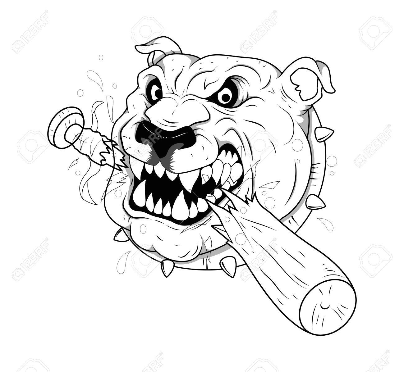 Drawing Of A Dangerous Dog Dog Tattoo Vector Royalty Free Cliparts Vectors and Stock