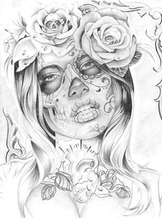 Drawing Of A Dead Girl 58 Best Day Of the Dead Girl Tattoo Images Drawings Mexican