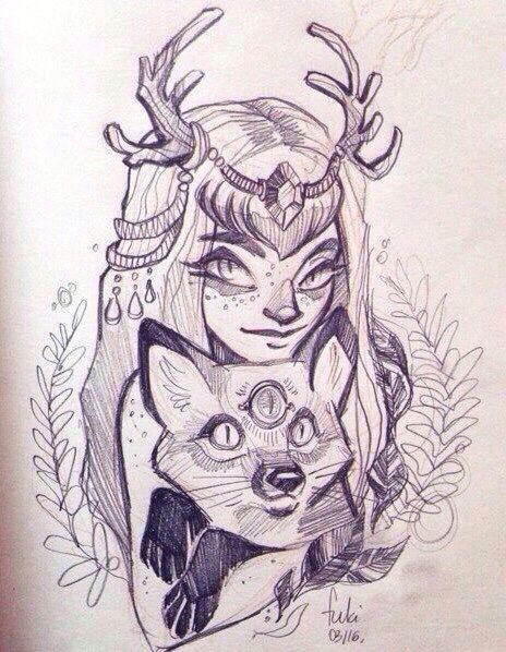 Drawing Of A Deer Girl Pin by Ana Victoria On Dibujo In 2018 Drawings Art Sketches
