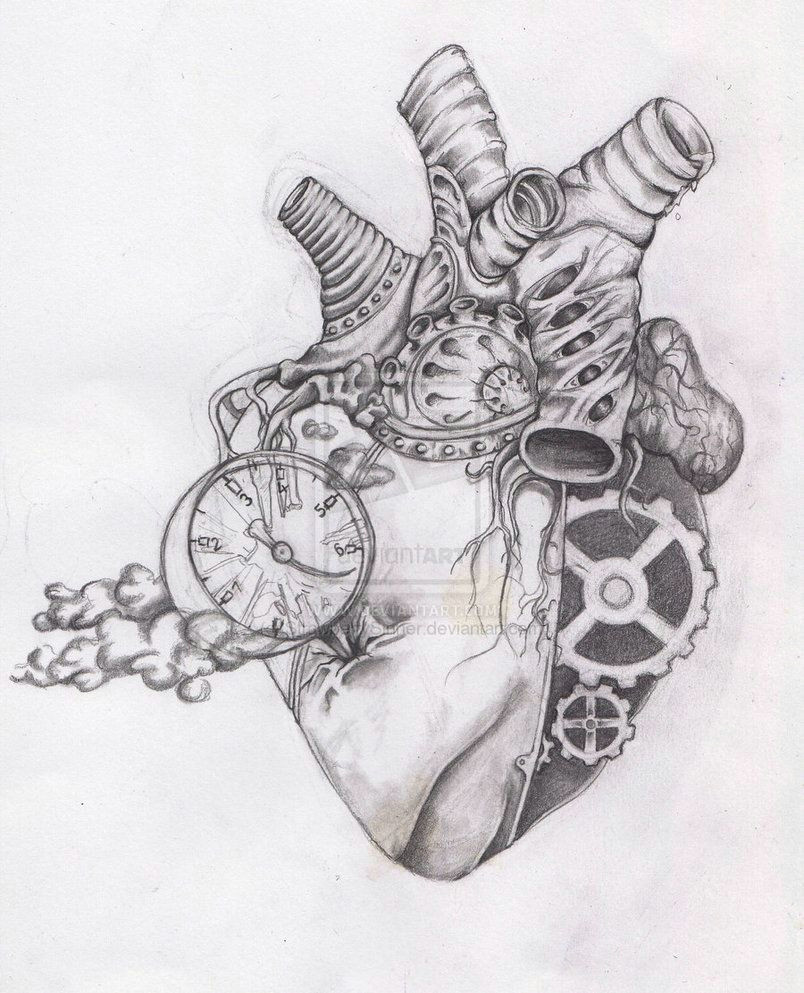 Drawing Of A Dissected Heart Biomec Heart by Strawberrysinner Drawings Drawings Art Human