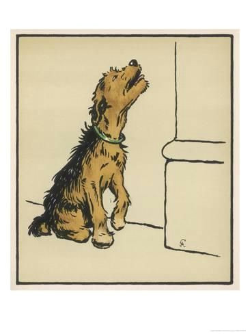Drawing Of A Dog Collar Dog In A Green Collarby Cecil Aldin Products Pinterest Dogs