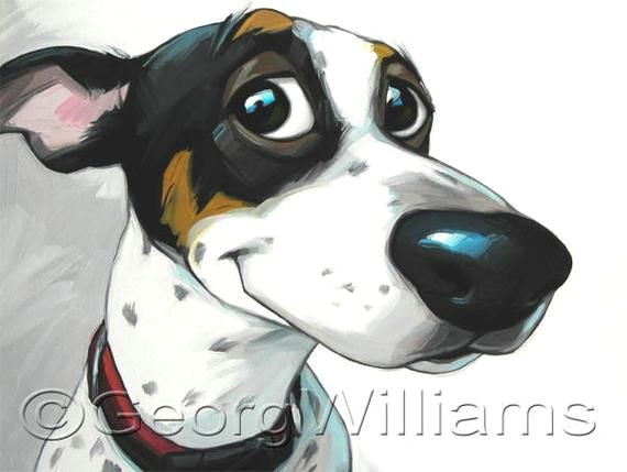 Drawing Of A Dog Collar Pet Portrait Giclee Print Murray In 2019 Products Pet
