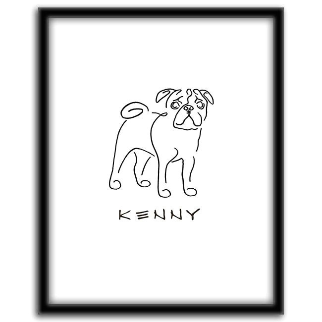Drawing Of A Dog From Behind Framed Behind Glass Tattoos Pinterest Dog Line Drawing Pugs