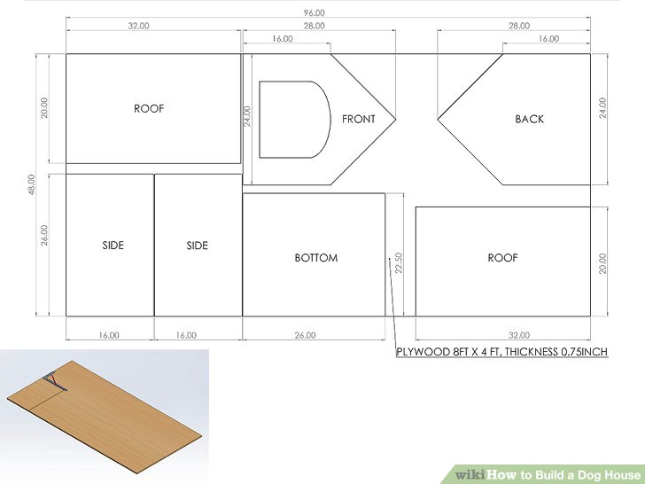 Drawing Of A Dog House How to Build A Dog House with Pictures Wikihow