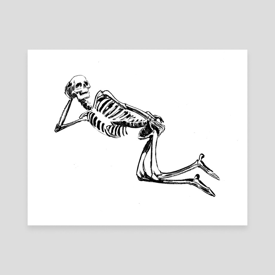 Drawing Of A Dog Jumping Draw Me Like One Of Your French Skeletons An Art Canvas by Liana