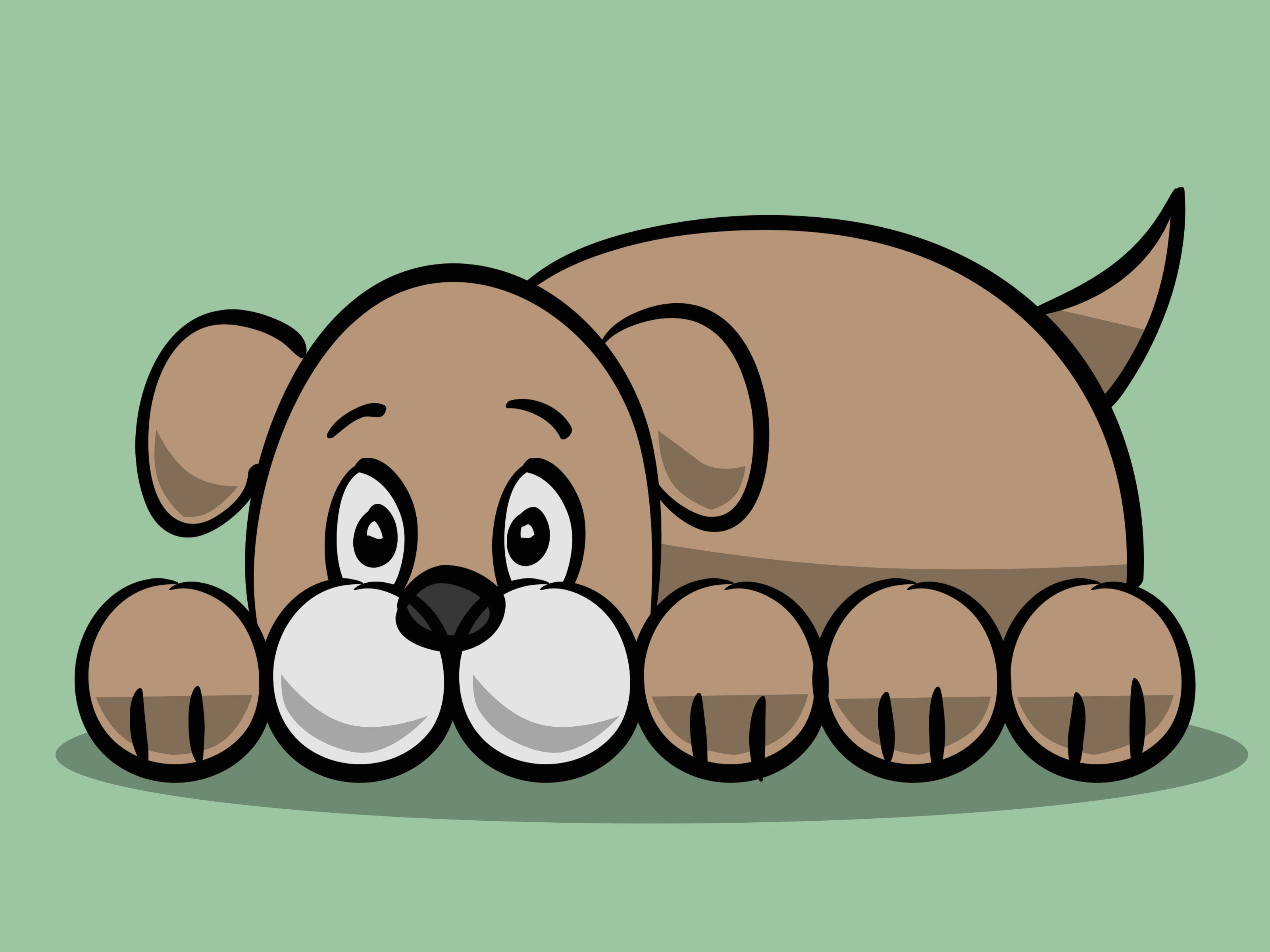 Drawing Of A Dog Lying Down How to Draw A Simple Cartoon Dog 11 Steps with Pictures