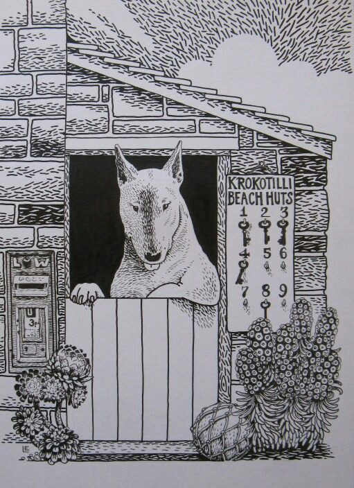 Drawing Of A Dog On the Beach Pin by Marlene Burbach On Bull Terriers Pinterest Bull Terriers