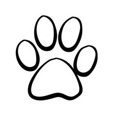 Drawing Of A Dog Paw Print Paw Print Games Drawings Dog Paws Stencils
