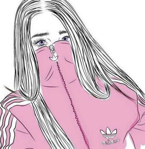 Drawing Of A Girl Adidas Teffyxbubble O U T L I N E S Pinterest Tumblr Outline