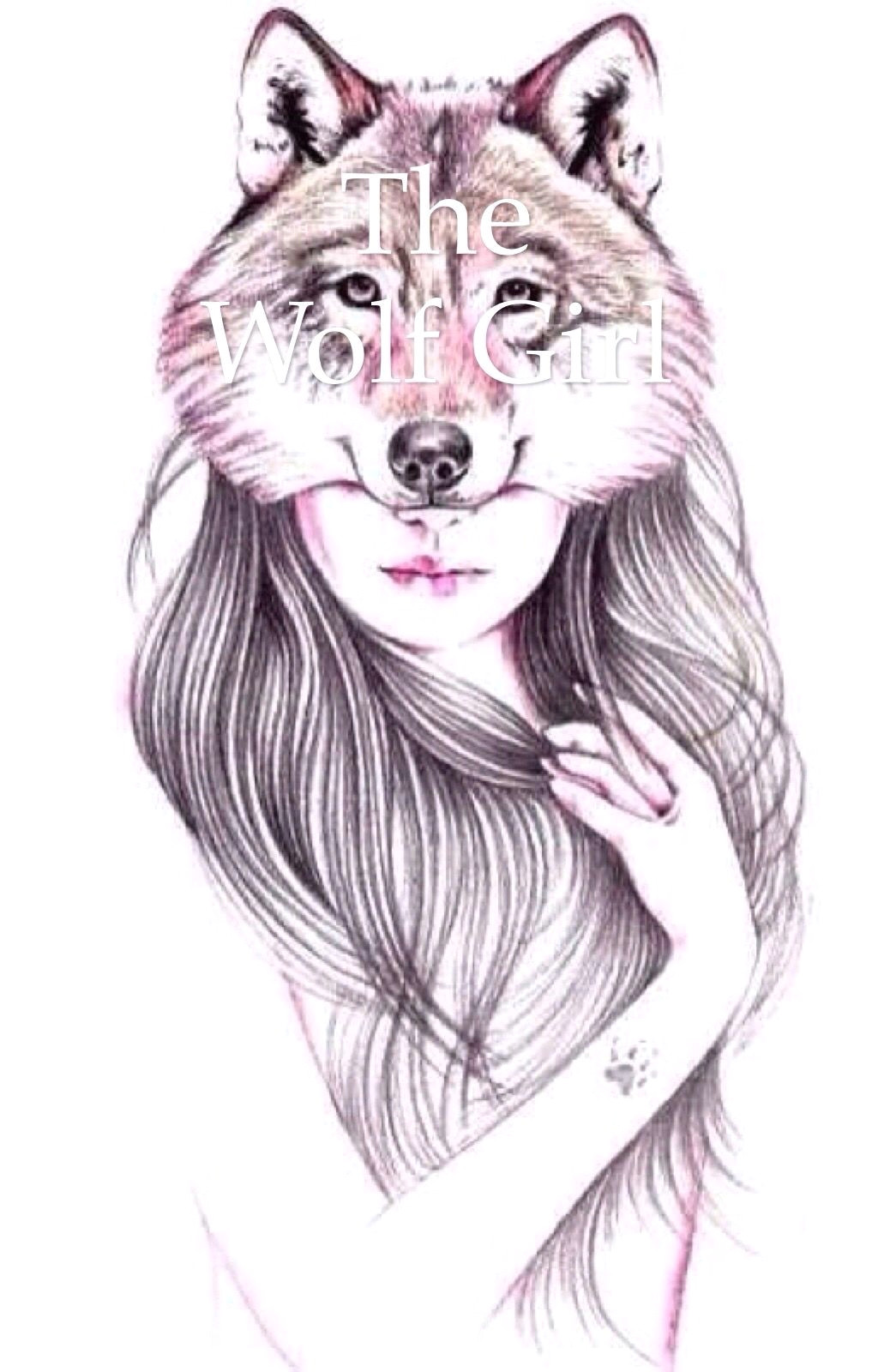 Drawing Of A Girl and A Wolf Tattoo Drawings Art Art Drawings