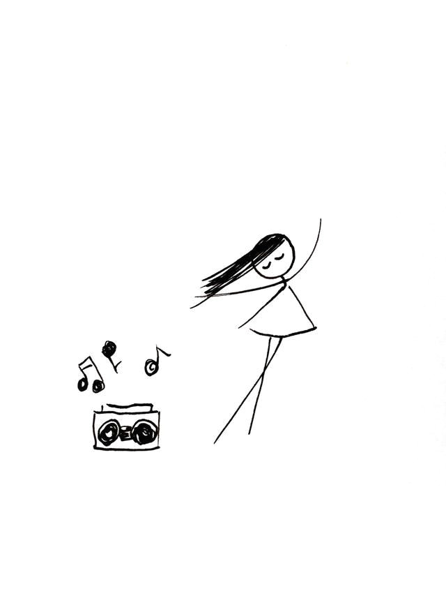 Drawing Of A Girl and Boy Dancing Give Her Music so She Can Dance Ink Drawings Doodles Doodle