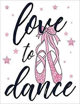 Drawing Of A Girl and Boy Dancing Love to Dance Quote Cover Kids Large Ruled Notebook Lined Exercise