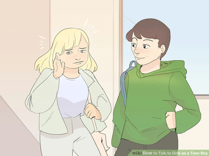 Drawing Of A Girl and Boy Talking How to Talk to Girls as A Teen Boy with Pictures Wikihow