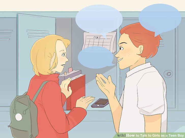 Drawing Of A Girl and Boy Talking How to Talk to Girls as A Teen Boy with Pictures Wikihow